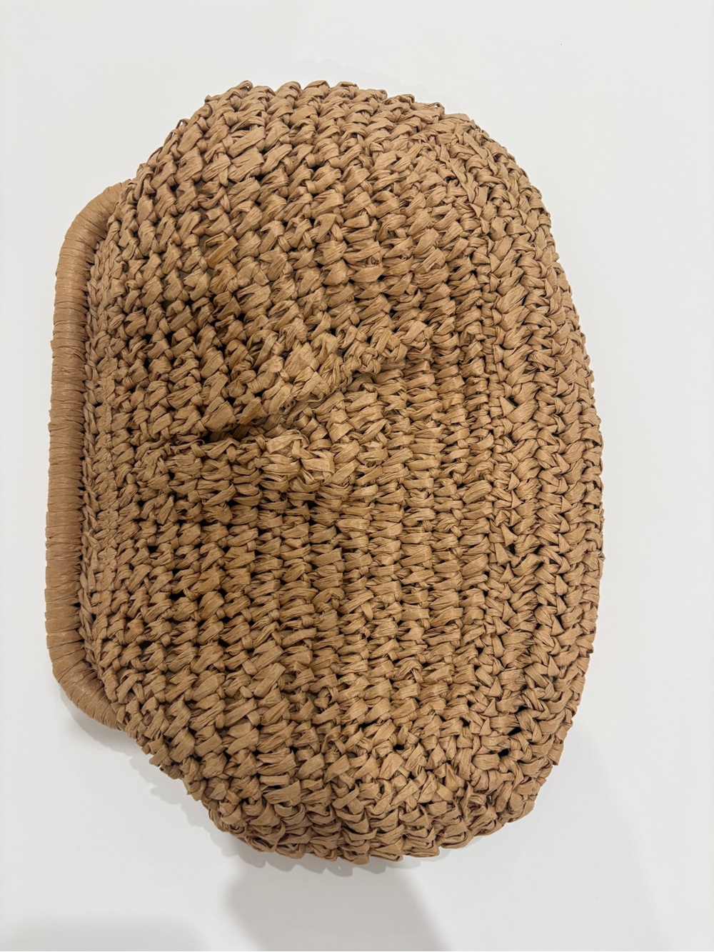 Forever 21 Woven Raffia Clutch in Tan